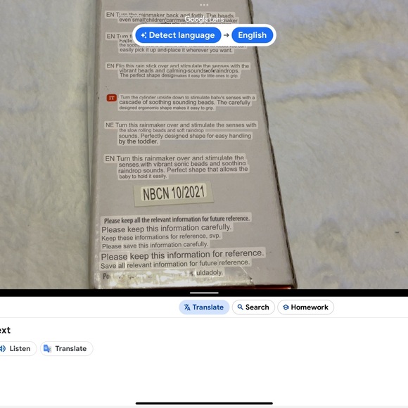 Hape International Baby Beaded Raindrops Blue Soothing Rain Sounds 0-6mBrand New - Picture 15 of 16